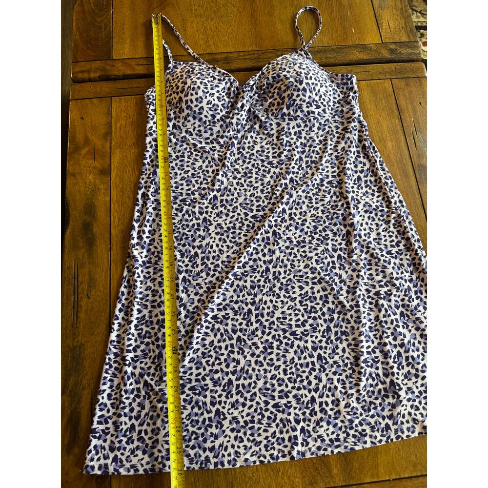 Alfani Intimates Purple Animal Print Twist Front Chemise Dress Size M - Picture 8 of 11